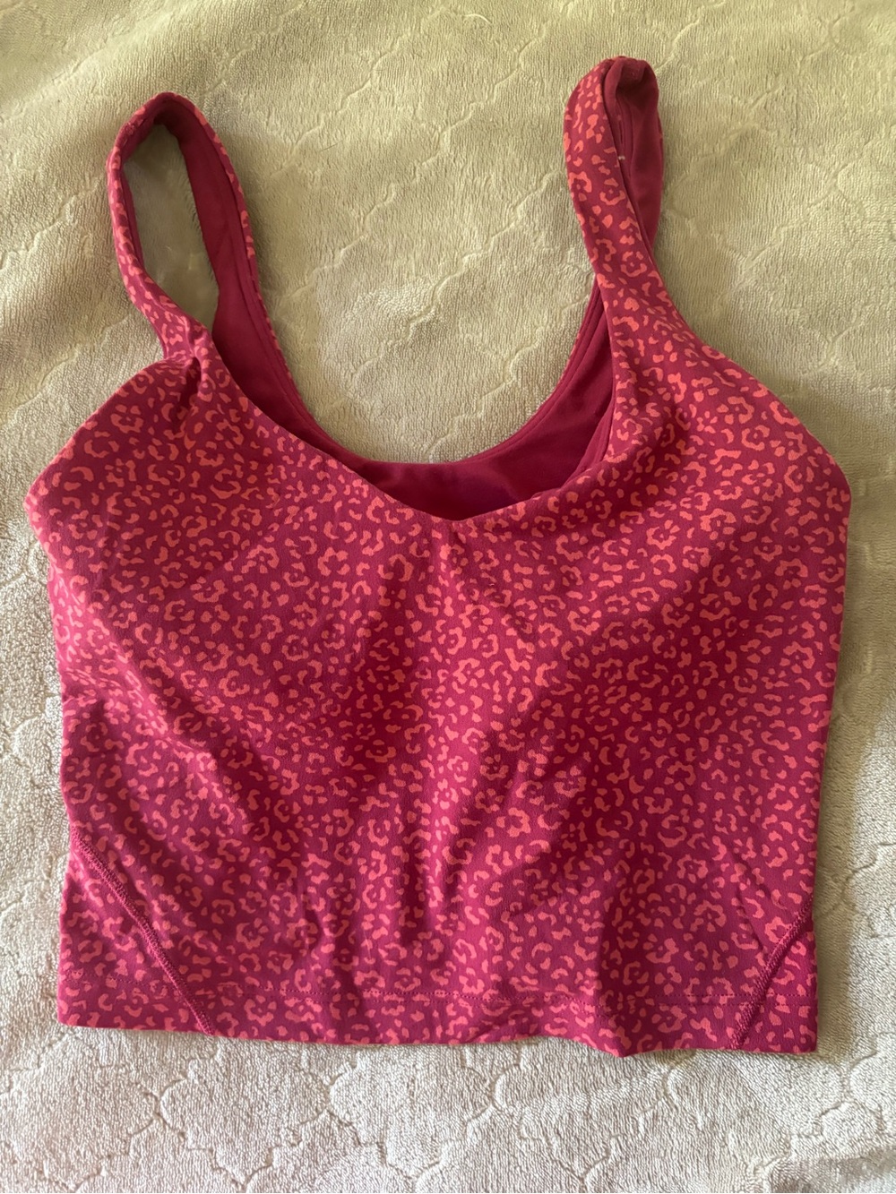 Lululemon floral cheetah print align tank top cropped, clothes
